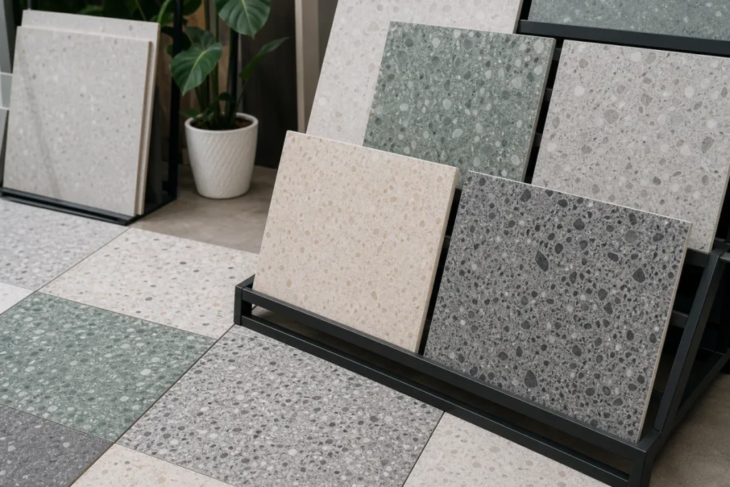Gạch terrazzo hạt đá lát sân và nội thất